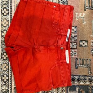 Pilcro Red Shorts